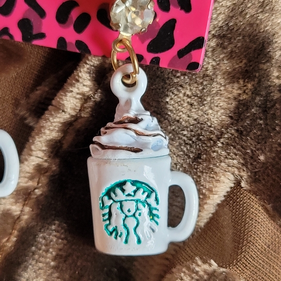 Betsey Johnson Starbucks Mug Earrings - Picture 4 of 5